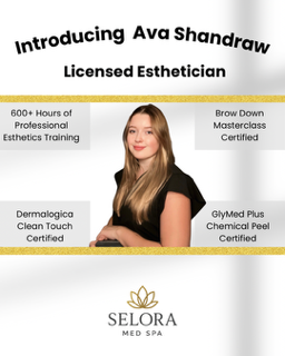 introducing Ava, a licensed esthetician, to the team at Selora Med Spa